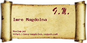 Imre Magdolna névjegykártya
